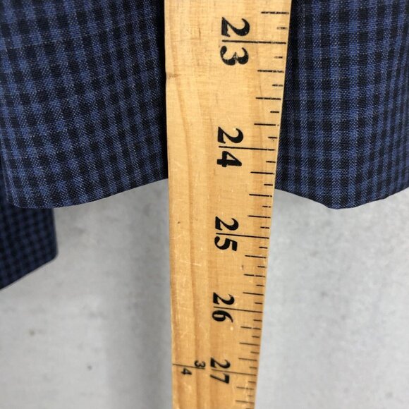 Calvin Klein Blazer Mens 38R Blue Check 100% Wool Extreme Slim Fit Jacket Coat - Picture 6 of 16